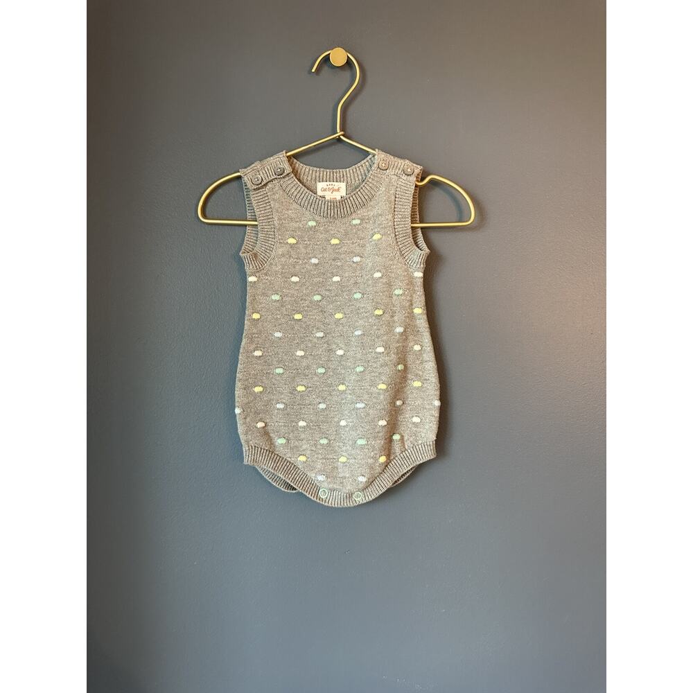 Pastel Dot Bobble Sweater Bubble Romper